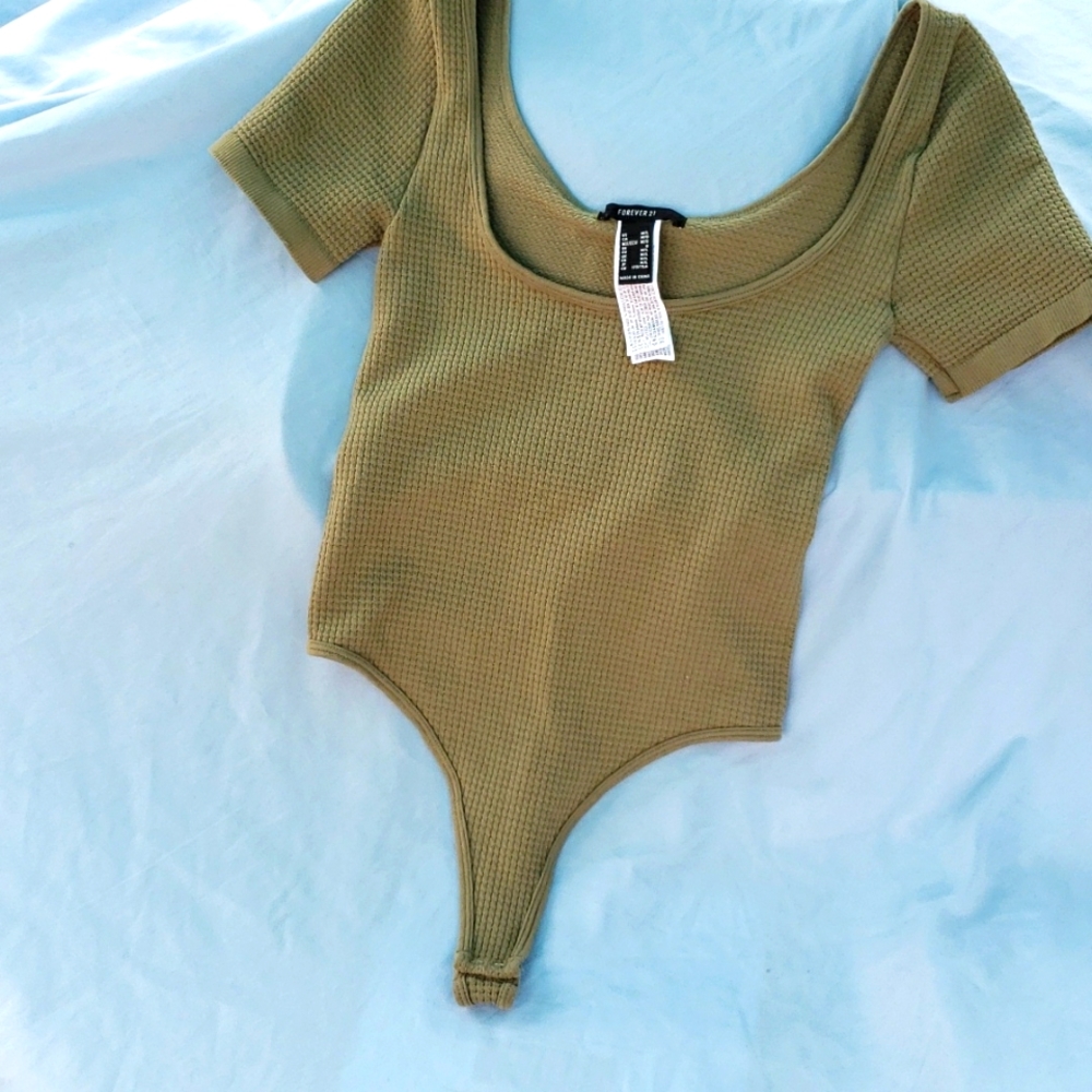 Forever 21  Olive green body suit, size M/L